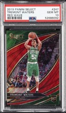 2019 PANINI SELECT RED WAVE #247 TREMONT WATERS PSA 10