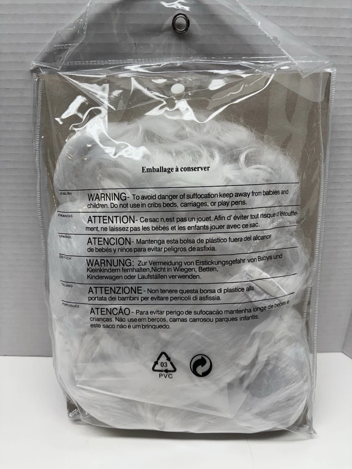 Nuevo en Paquete Juego de Peluca y Barba Tío Sam Adulto SOLO para Estrellas y Rayas Patrióticas del 4 de Julio Foto 2 de 2