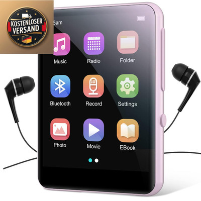 MP3-Player 64GB Bluetooth 5.3 Full-Touchscreen HD-Lautsprecher