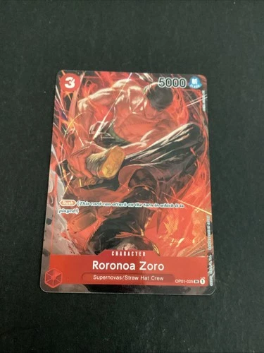 Roronoa Zoro OP01-025 SR Alt Art Romance Dawn English One Piece TCG