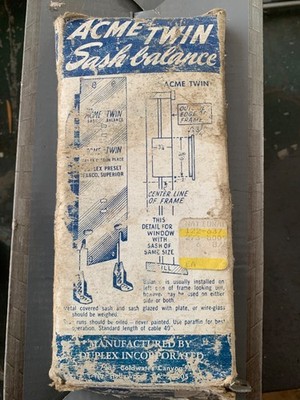 one ACME Sash twin balance 4 1/2 