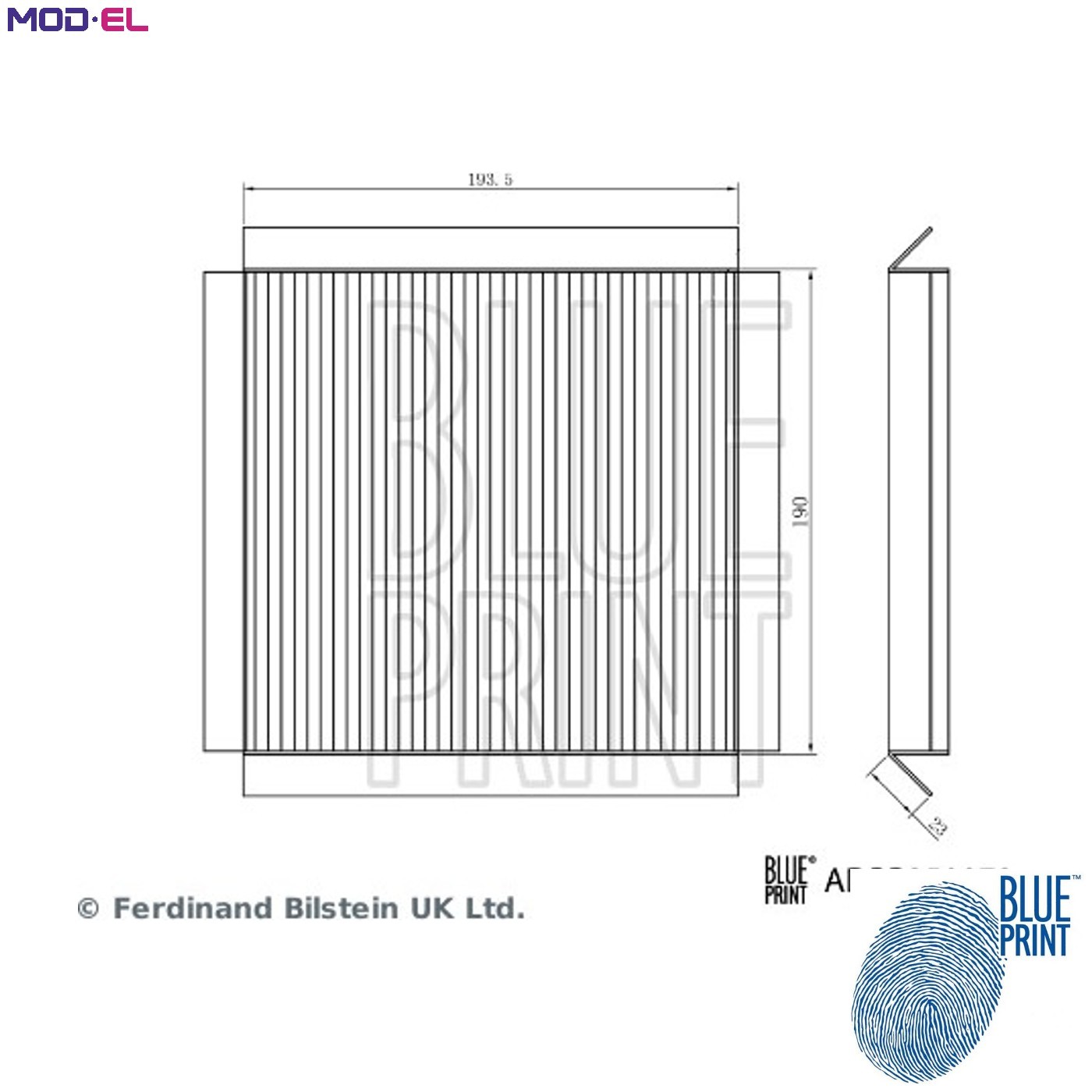 Blue Print ADBP250072 Cabin Pollen Filter Fits Mg 3 Sw 10193400 - Image 12