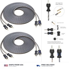 RECOIL RCI217-2 17ft 2-Channel RCA Audio Cable Twisted Pair Noise Reduction