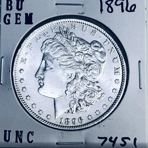 1896 BU GEM MORGAN SILVER DOLLAR UNC MS+++ U.S. MINT RARE COIN 7451