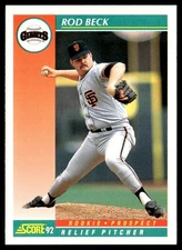 1992 Score Rod Beck Rookie San Francisco Giants #746A