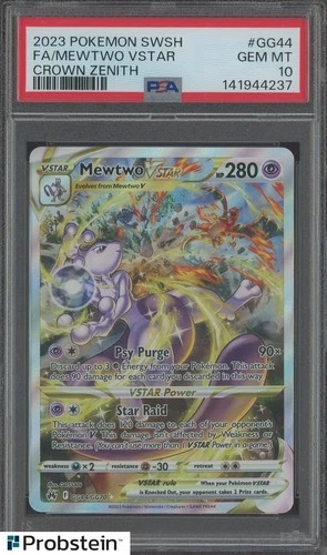 2023 Pokemon SWSH Crown Zenith #GG44 FA Mewtwo VSTAR PSA 10 GEM MINT