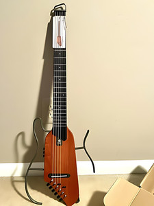 Donner HUSH I Headless Acoustic Electric Guitar Portable With Gig Bag Headphone