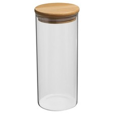 29oz Glass Jar with Airtight Bamboo Lid Glass Kitchen Container 20x8cm