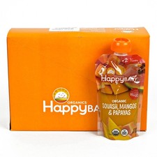 Happy Baby Organics Squash Mangos Papayas Baby Food Pouch x16 -