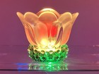 Floral-Themed Illuminated Vintage Glass Decoration