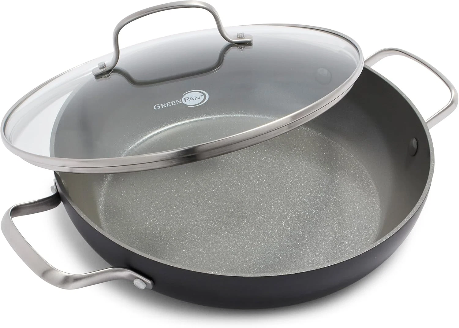 Chatham 11" Hard Anodized Ceramic Nonstick Frying Pan with Lid & Handles