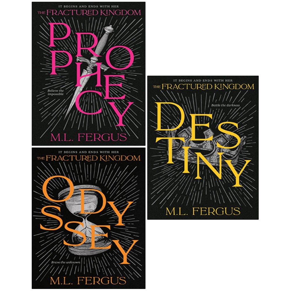Fractured Kingdom Series By  M.L. Fergus 3 Books Collection Set Destiny,Prophecy
