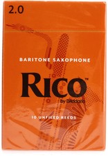D'Addario Rico Baritone Saxophone Reeds - 2.0 10-pack 