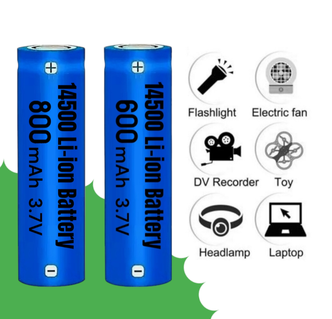 りーちろー　7 14500 3.7V 800mAh/600mAh Rechargeable Li-ion Batteries ICR 14500
