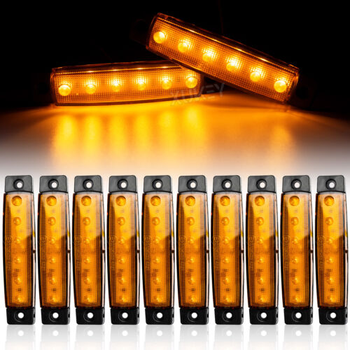 10x Luz de señalización lateral LED Luces de límite Remolque amarillo camión 12V/24V - Imagen 1 de 12