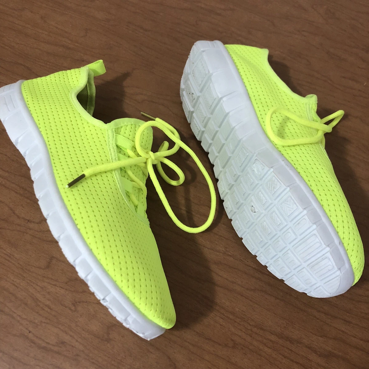 Neon yellow tennis shoes hotsell