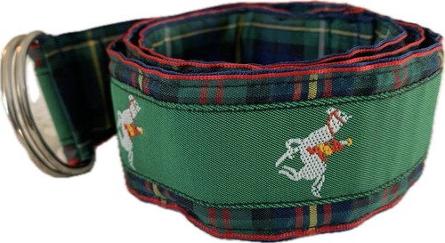 Kids’ Belt with Horses on one Side Plaid on the Other Double D Ring 33 Inches/M - Picture 5 of 13