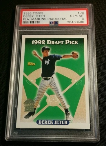 DEREK JETER 1993 TOPPS 98 FLORIDA MARLINS INAUGURAL PSA 10 GEM 💎MINT✨