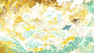 Anime digital art artwork illustration fantasy colorful Play Gaming Mat Desk