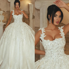 Elegant Ball Gown Wedding Dress Spaghetti Strap Sleeveless Backless Bridal Gown