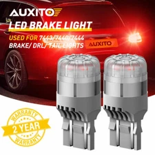 AUXITO 7443 7444 Red LED Bulb Brake Tail Stop Parking Light 7440 T20 Bright Lamp