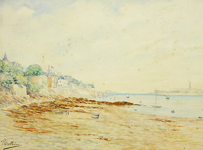 De La Nicollière (XIX/XX) Die Grève Des Prieurés Dinard Ille-Et-Vilaine Bretagne