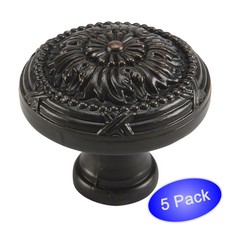  5 Pack Cosmas Oil Rubbed Bronze Cabinet Knobs 9460ORB