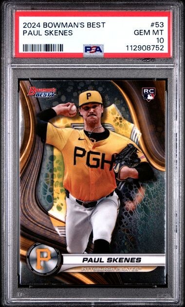 2024 BOWMAN'S BEST #53 PAUL SKENES🔥PSA 10🔥GEM MINT🔥