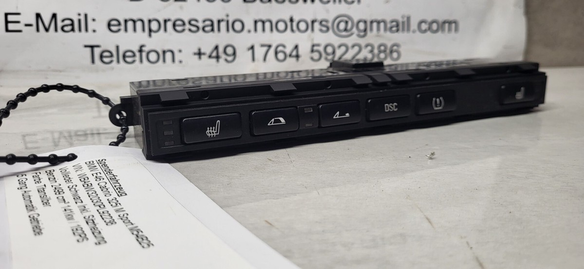 BMW E46 Cabrio Schaltzentrum Schalterleiste Verdeck Sitzheizung  