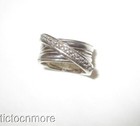 New ListingDesigner Michael Dawkins Crossover Ring Wide Band sz7 Sterling Silver