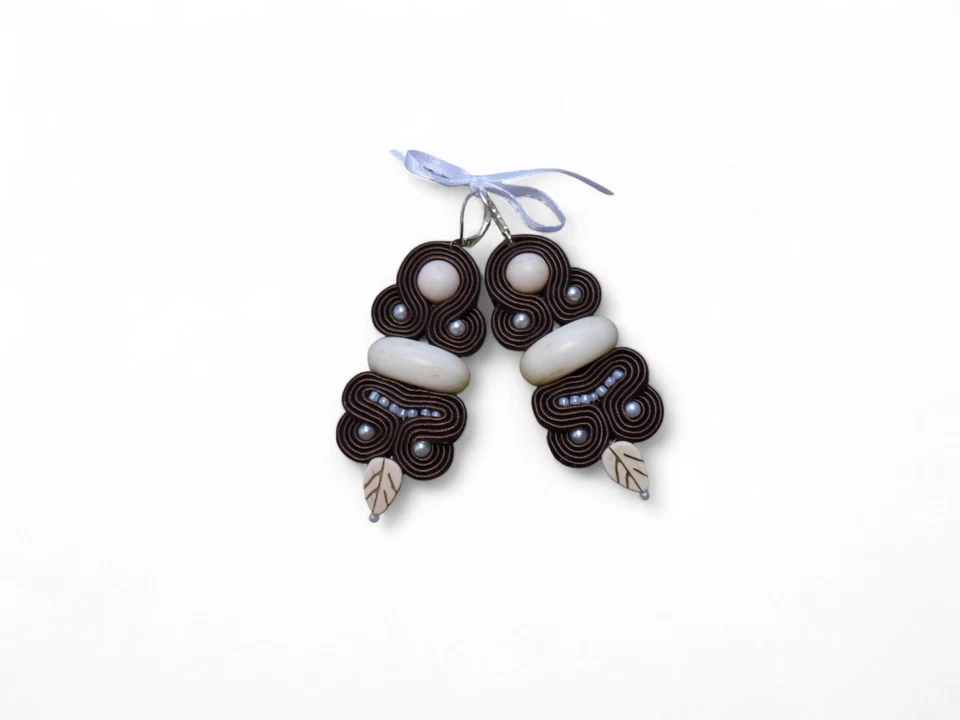 Handgenähte Ohrringe im Azteken-Stil - Bild 2 von 4