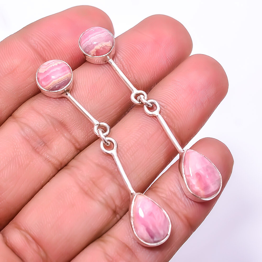 Rhodochrosite - Argentina 925 Sterling Silver Earring 1.95