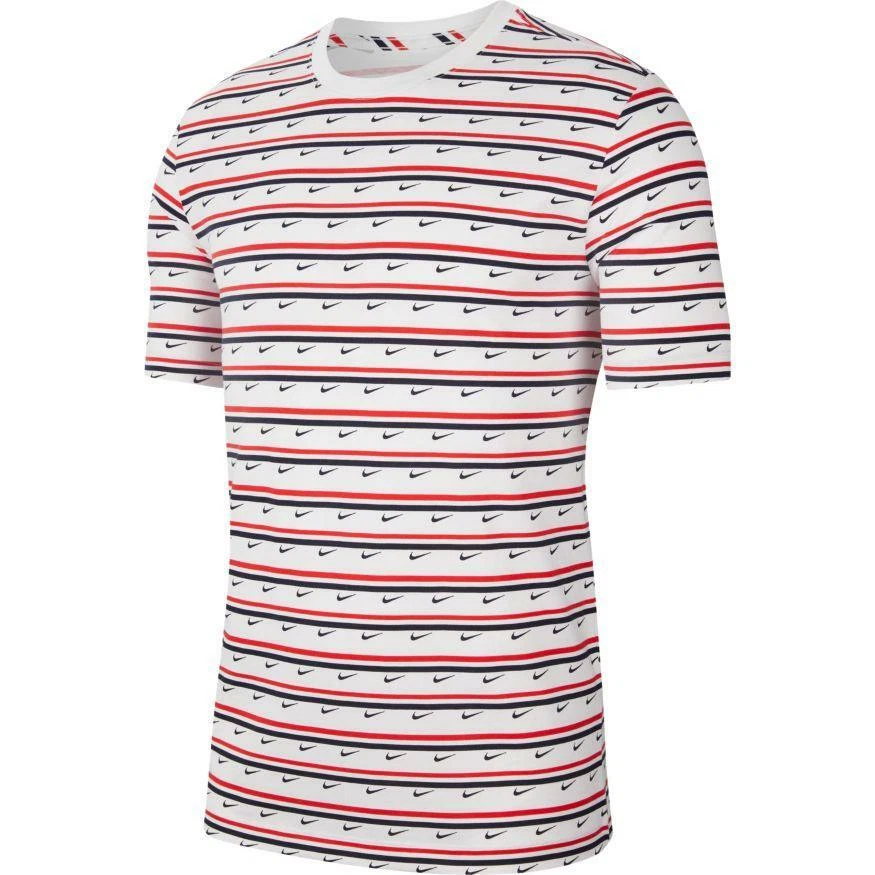 Nike red and hotsell white striped shirt