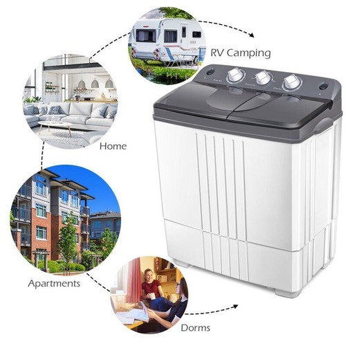 High Efficiency Portable Washer Combo in White And Gray N49 - Picture 5 of 9