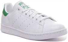 ADIDAS Stan Smith Classique à Lacets Chaussures de Tennis en Blanc Vert UK 6 - 7