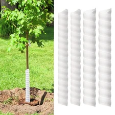 4 Pcs Tree Trunk Protector-2 Size Plastic Spiral Tree Guard Tree Trunk Protector