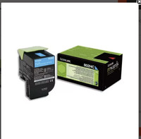 Original Lexmark 80C2HC0 / 802HC Toner Cyan FüR CX 410 510 In OVP