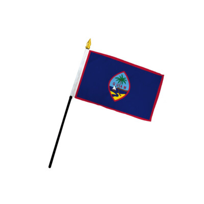 1 Dozen Guam Stick Flag 4x6in Handheld Flag of Guam