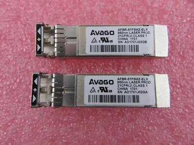 Avago AFBR-57F5MZ-ELX 16Gb/s Multirate 850nm SFP+ SW Optical ...
