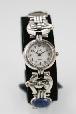 Cache Women Watch Silver Stainless Steel Water Resistant Battery White ...