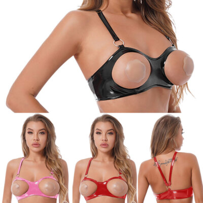 US Womens Cage Bra Harness Elastic Hollow Out Tops Lingerie Cupless Underwear