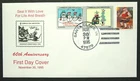 US, 1995 Santa Claus Indiana FDC & Tied On, Scott 3008 Stamp, Cachet & ALA Seals