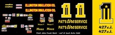  1 Hoss Ellington Pat's Tire Service 1/64th HO Scale Slot Car Decals