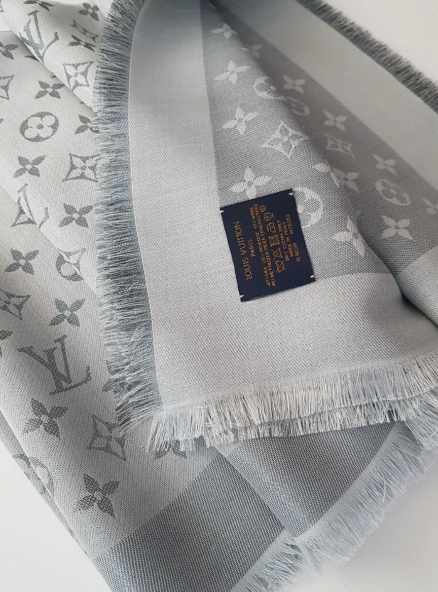 Louis Vuitton Grey Silver Griggio Azurro Monogram Logo LV