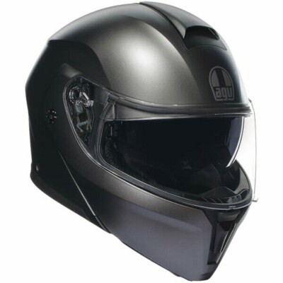 agv flip up motorcycle helmets AGV Streetmodular Modular Motorcycle Helmet, Mono Asfalto Matt Grey, Flip Up