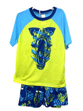 NWT The Childrens Place Dinosaur Boys Summer PJ's Pajamas Set Dinosaur