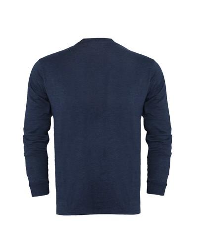 Men's Henley Long - Sleeve Single Jersey T-Shirt With Granddad Collar (2334) - Picture 11 of 31