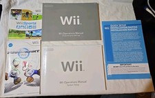 Nintendo Wii system manuals -- Lot Mari Kart Wii Sports Operations Setup