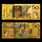 Australia 50 Dollars Gold Foil Novelty Banknote Bingo from Bluey Family
