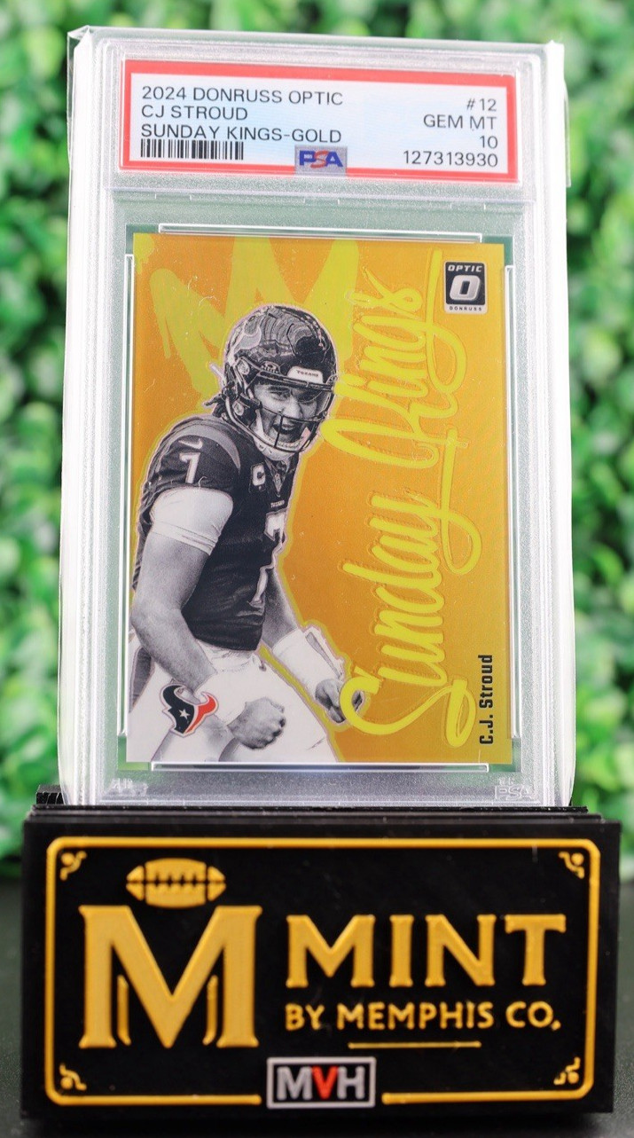 2024 Donruss Optic CJ stroud Sunday Kings Gold /10 SSP Case Hit PSA 10 Texans